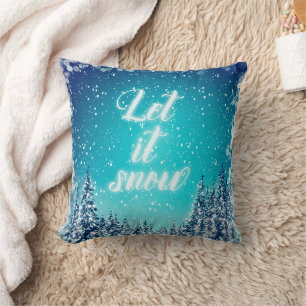 Decoratief Laat het Sneeuwkristal Glitter Kerstmis Kussen