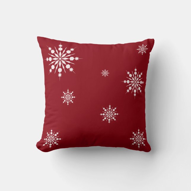 Decoratief laat het sneeuwkristal snowflake kerst kussen (Voorkant)