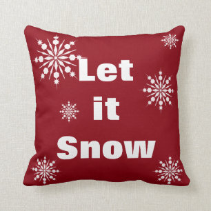 Decoratief laat het sneeuwkristal snowflake kerst kussen