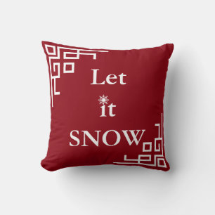 Decoratief laat het sneeuwkristal snowflake kerst kussen