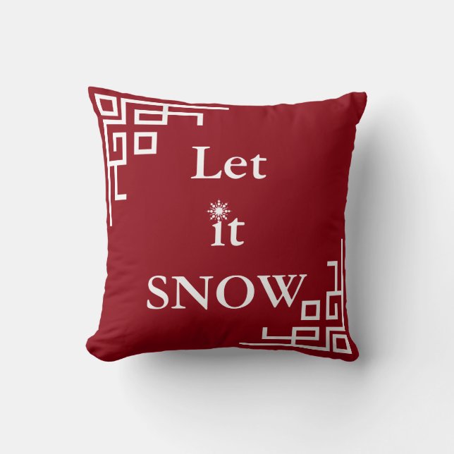 Decoratief laat het sneeuwkristal snowflake kerst kussen (Voorkant)