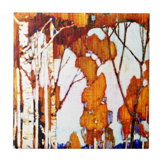 Decoratief landschap door Tom Thomson Tegeltje (Voorkant)