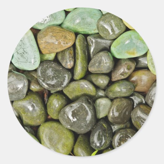 Decoratief landschapsrotsen ronde sticker (Voorkant)