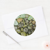 Decoratief landschapsrotsen ronde sticker (Envelop)