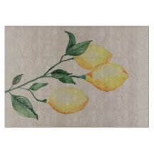 Decoratief lemon glazen snijkaart 8x11 inch