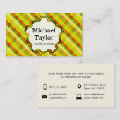 Decoratief Lijst / Argyle Visitekaartje (Voorkant / Achterkant)