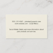 Decoratief Lijst / Gele strepen Visitekaartje (Achterkant)