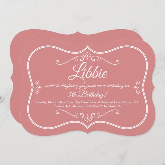 Decoratief Lijst Kaart (Voorkant / Achterkant)