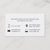 Decoratief Lijst / Magenta Stripes Visitekaartje (Achterkant)