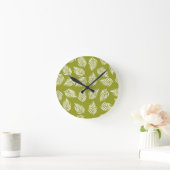 Decoratief Lime Green leest Patroon Ronde Klok (Huis)