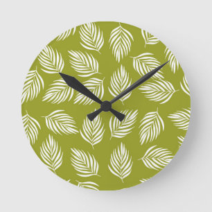 Decoratief Lime Green leest Patroon Ronde Klok
