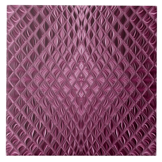 Decoratief magenta keramische Tegel Tegeltje (Voorkant)