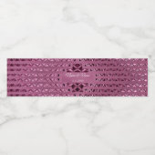 Decoratief magenta waterflesetiket waterfles etiket (Enkel label)
