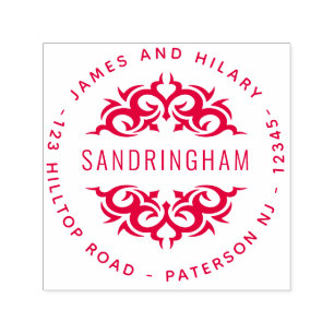  decoratief Mandala stijl retour adres Zelfinktende Stempel