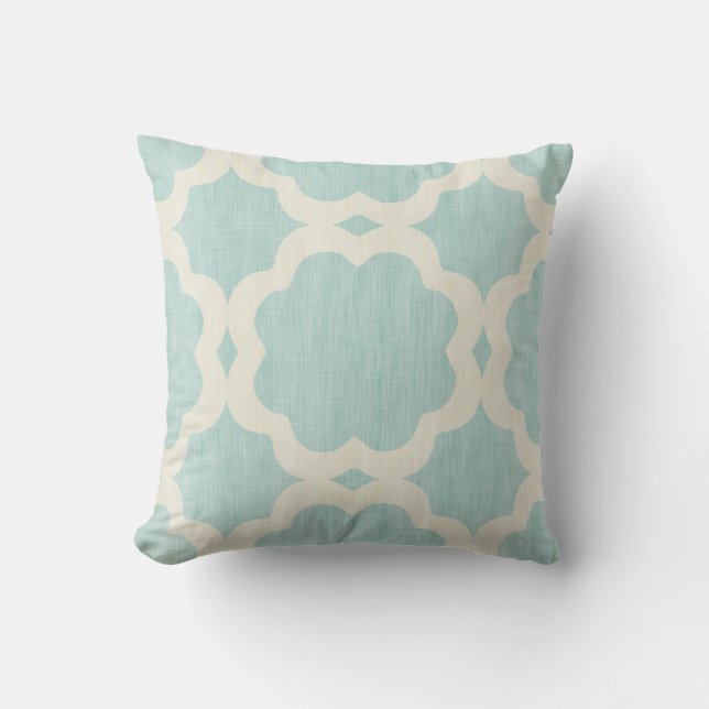 Decoratief Marokkaans Mint Cushion Kussen (Voorkant)