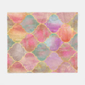  decoratief marokkaans naadloos patroon met fleece deken (Voorkant (Horizontaal))