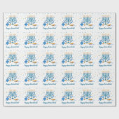 Decoratief Menorah Hanukkah Holiday Cadeaupapier (Vlak)