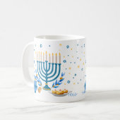 Decoratief Menorah Hanukkah Holiday Koffiemok (Voorkant links)