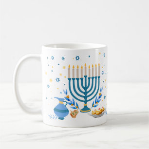 Decoratief Menorah Hanukkah Holiday Koffiemok