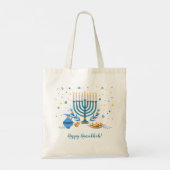 Decoratief Menorah Hanukkah Holiday Tote Bag (Achterkant)