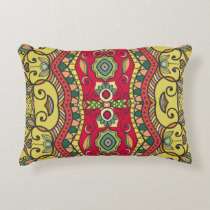 Decoratief met de hand getekend naadloos Abstract Accent Kussen