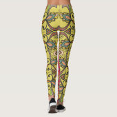 Decoratief met de hand getekend naadloos Abstract Leggings (Achterkant)