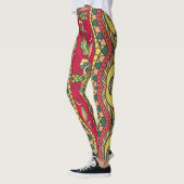 Decoratief met de hand getekend naadloos Abstract Leggings (Links)
