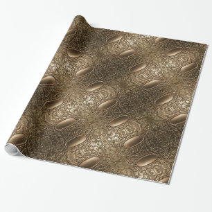 Decoratief metallisch Antiek zilver elegant patroo Cadeaupapier