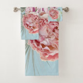 Decoratief modern en stijlvol Flamingo blauw Bad Handdoek (Insitu)