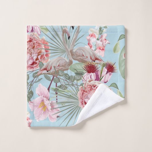 Decoratief modern en stijlvol Flamingo blauw Bad Handdoek (Wasdoekje)