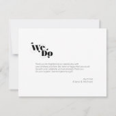 Decoratief modern huwelijk dat we gebruiken ID887 Bedankkaart (Achterkant)