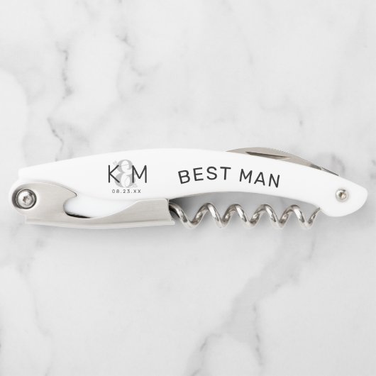 Decoratief Modern Wedding Best Man B ID887 Kurkentrekker (Voorkant)