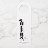 Decoratief Modern Wedding Cheers ID887 Flessenhanger (Voorkant)