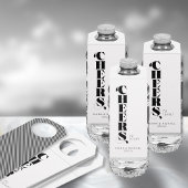 Decoratief Modern Wedding Cheers ID887 Flessenhanger