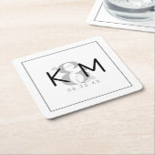 Decoratief Modern Wedding ID887 Kartonnen Onderzetters (Schuin)