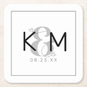 Decoratief Modern Wedding ID887 Kartonnen Onderzetters (Voorkant)