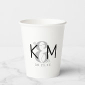 Decoratief Modern Wedding ID887 Papieren Bekers (Achterkant)