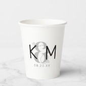 Decoratief Modern Wedding ID887 Papieren Bekers (Voorkant)