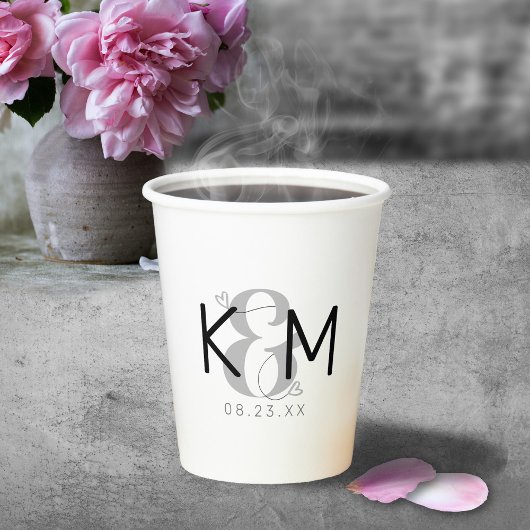 Decoratief Modern Wedding ID887 Papieren Bekers