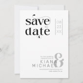 Decoratief Modern Wedding ID887 Save The Date (Voorkant)