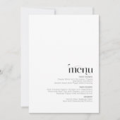 Decoratief Modern Wedding Menu ID887 (Voorkant)