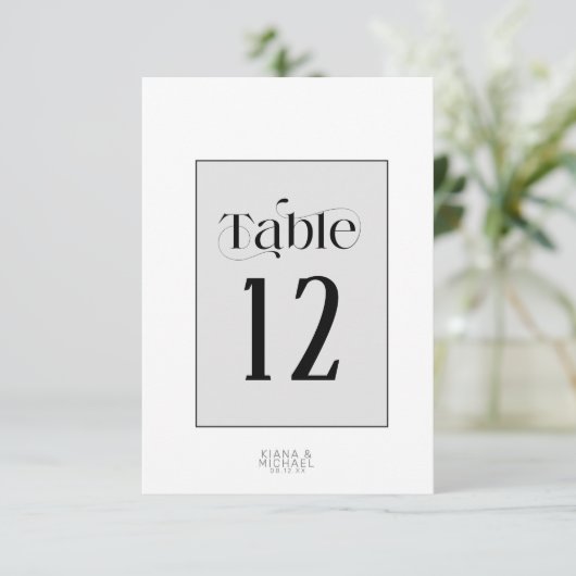 Decoratief Modern Wedding Menu ID887 Kaart (Staand voorkant)