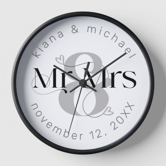 Decoratief Modern Wedding Mr & Mrs ID887 (Voorkant)