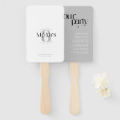 Decoratief Modern Wedding Mr & Mrs ID887 Handwaaier (Voorkant en achterkant)