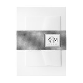 Decoratief Modern Wedding Pinstripe ID887 Uitnodigingen Wikkel