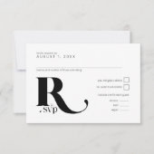 Decoratief Modern Wedding RSVP ID887 Kaartje (Voorkant)