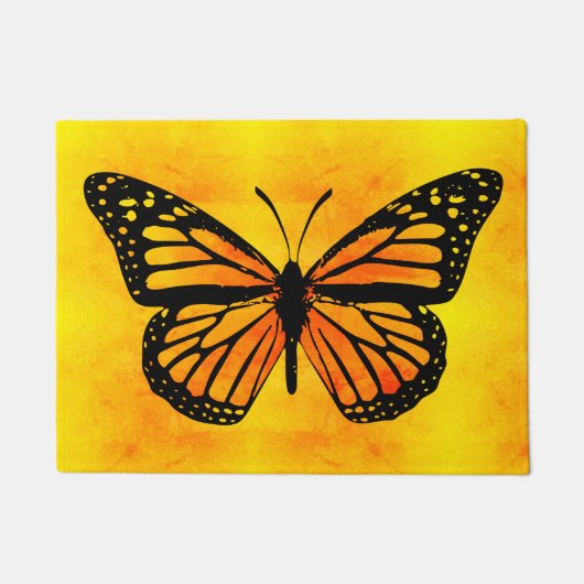 Decoratief monarch Butterfly Gold Oranje geel Deurmat (Voorkant)