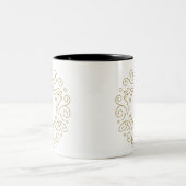 Decoratief Monogram D Two-Tone Koffie Mok (Center)