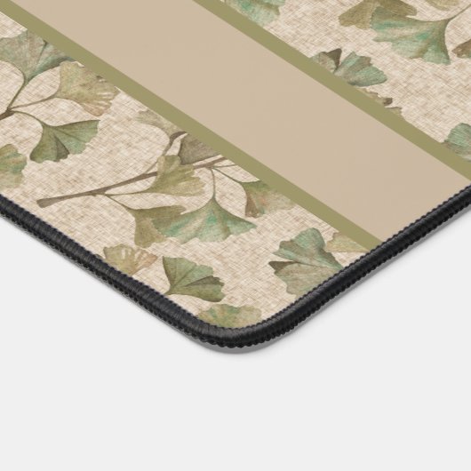 Decoratief Monogram Gedempte Aarde Kleur Ginko Bureaumat (Hoek)