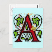 Decoratief monogram letter A Briefkaart (Voorkant / Achterkant)
